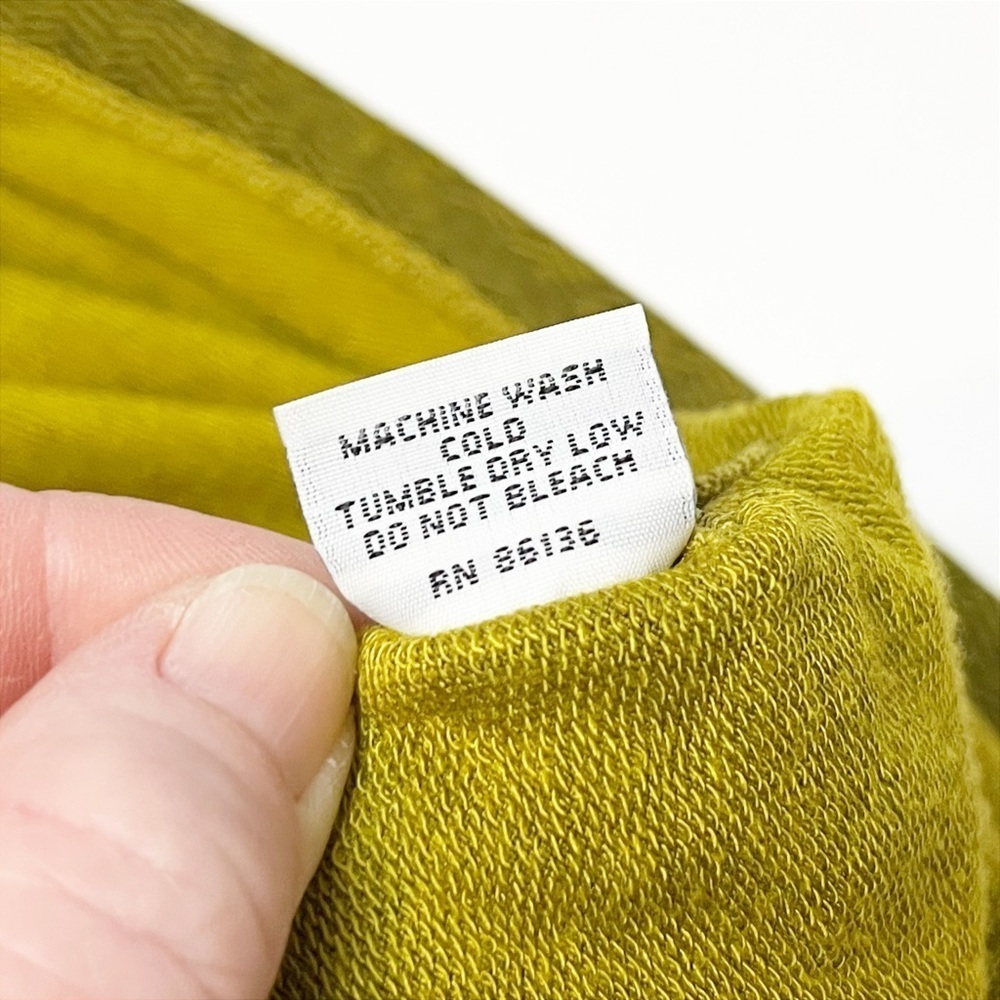 bryn Walker Ruched‎ Side Tunic Top Medium green French terry stretch lagenlook - Picture 9 of 10
